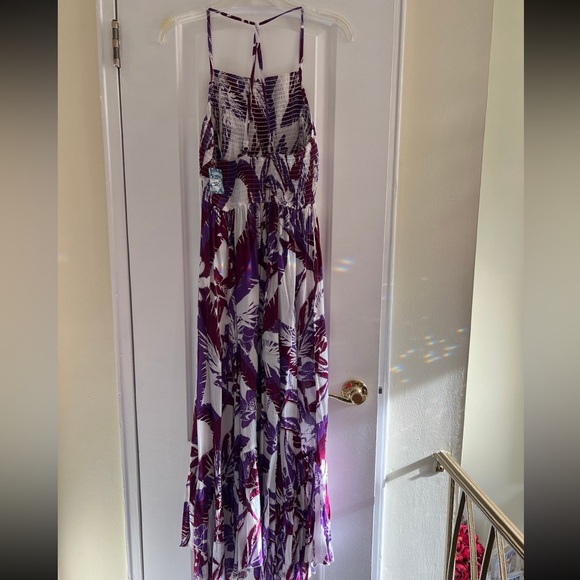 NWT Free People maxi dress purple white size M - Picture 7 of 14